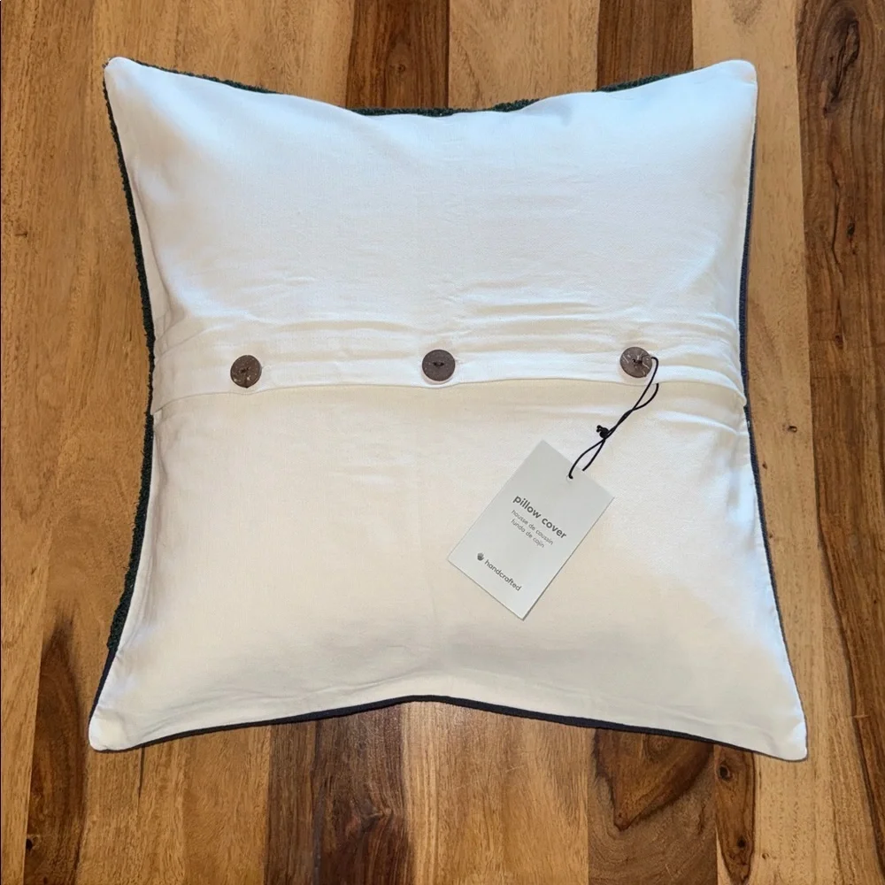 NWT West Elm Embellished Deco Colorblock Pillow, Crate And Barrel Feather Insert